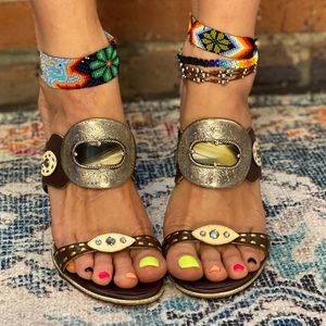 Giuseppe Zanotti Brown Leather Sandals